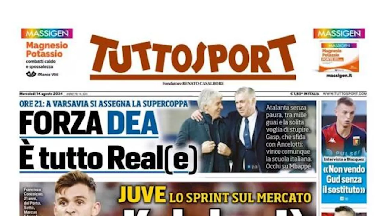 Tuttosport in prima pagina sul mercato della Juventus: 'Kalulu c'è, Koop quasi'