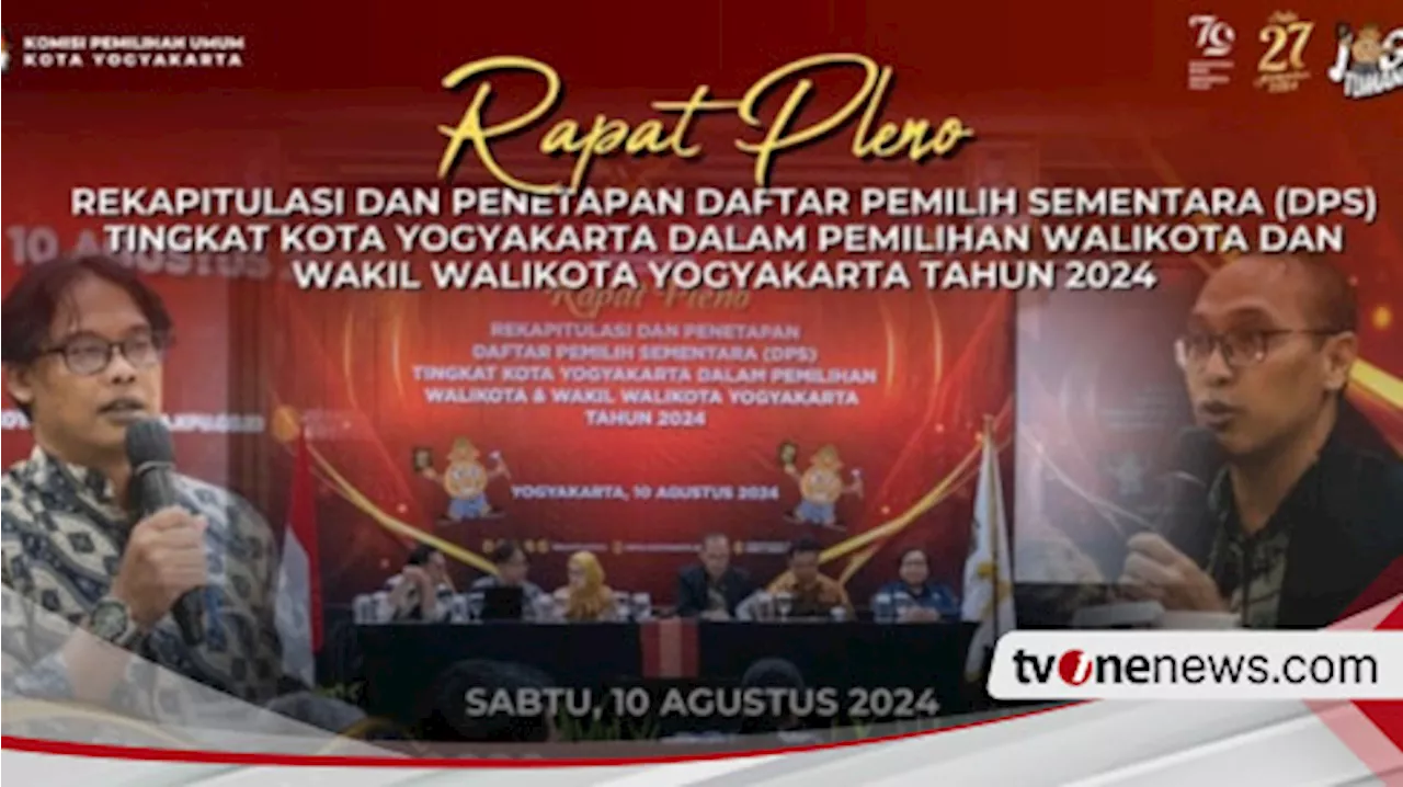 Pilkada 2024, DPS Pilkada Kota Yogyakarta Turun Dibanding Pilpres