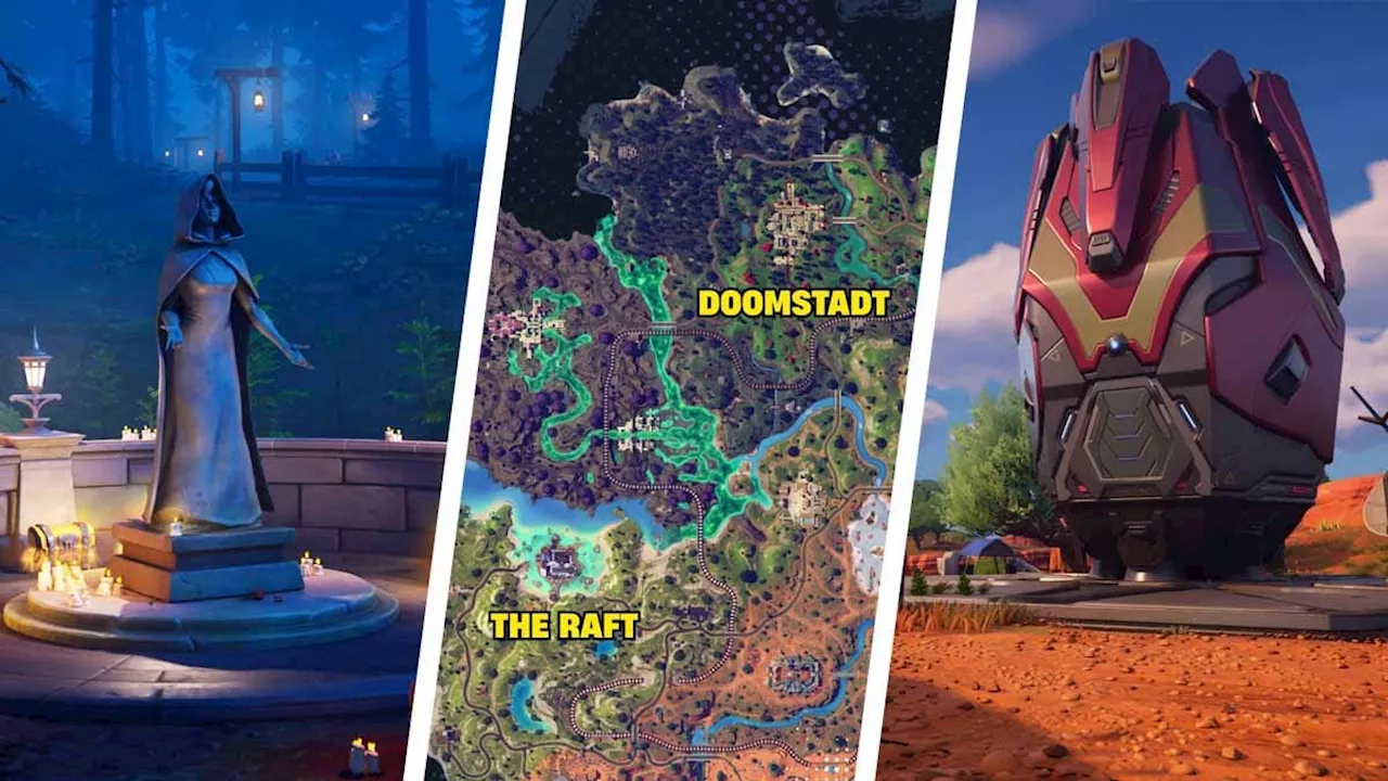 Fortnite Season 4 Map Revealed: Doomstadt, Castle Doom, The Raft, and more