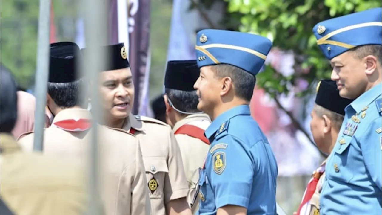 Wakasal Laksdya TNI Erwin Hadiri Upacara Hari Pramuka Ke-63 di Cibubur