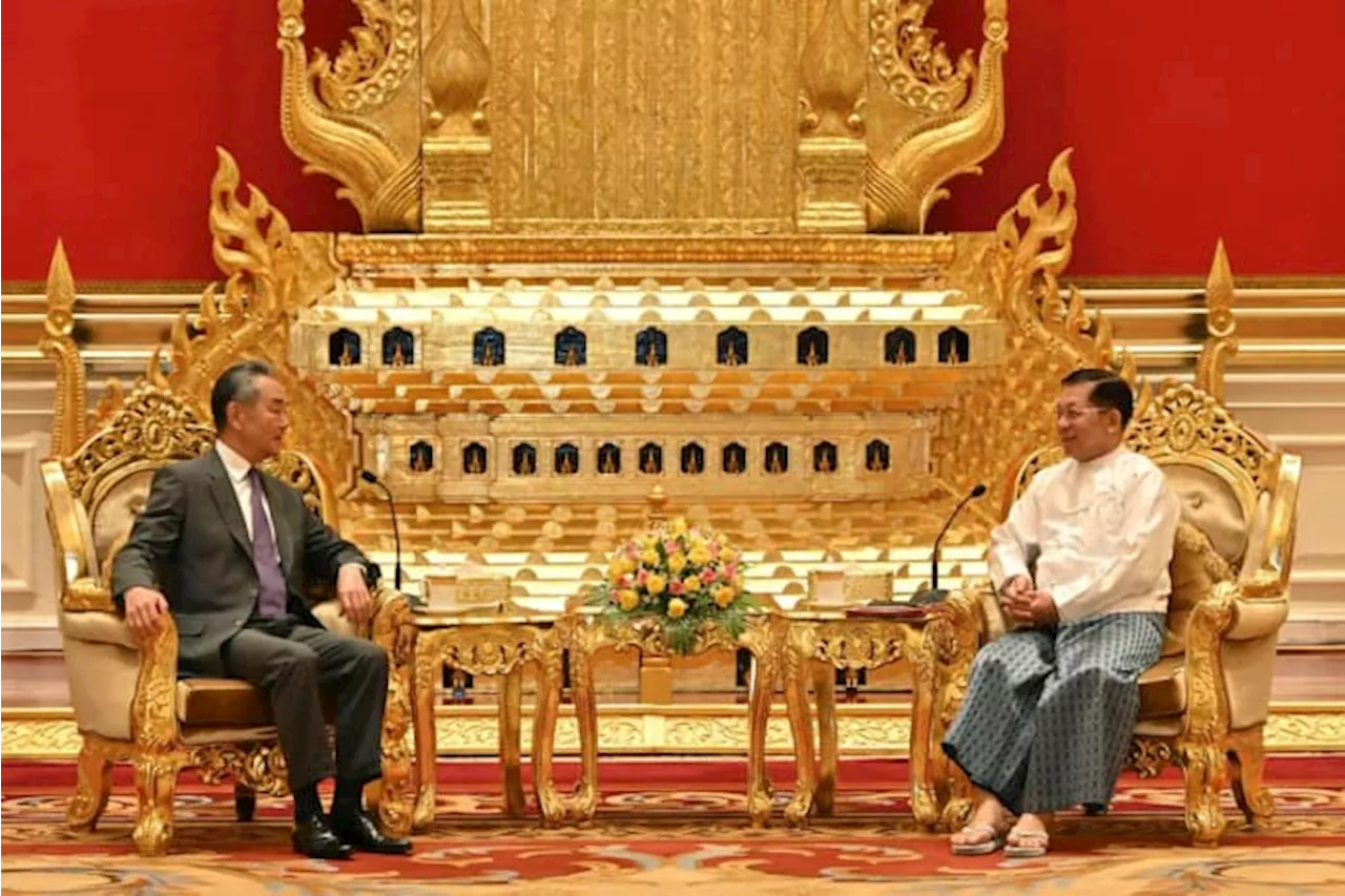 China's foreign minister meets with Myanmar's military boss as civil war strains their relations