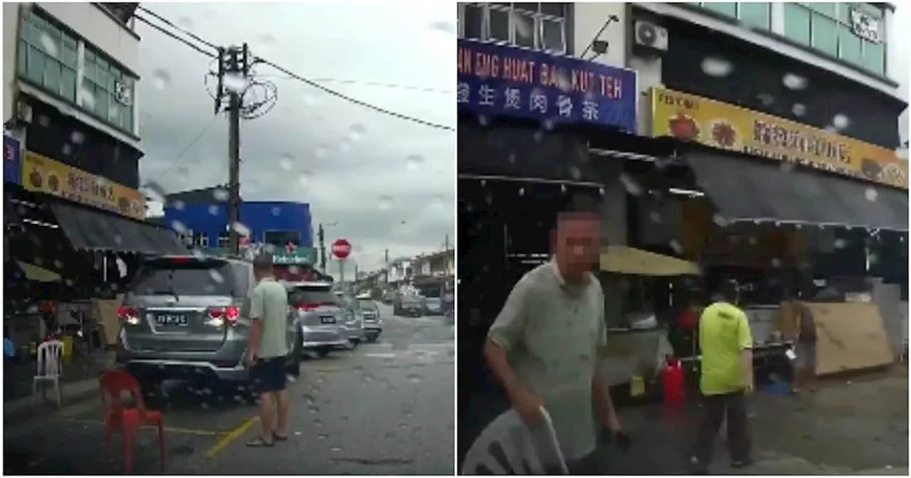 Uncle Tries to 'Chup' Parking Spot Outside KL Restaurant With a Chair, M'sians Urge DBKL to Take Action