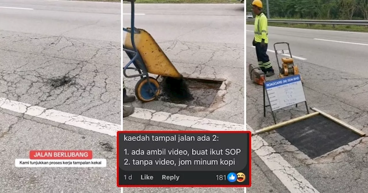 Works Ministry Claims That They Can Fix Potholes Permanently in Just 40 Minutes, M'sians Sceptical