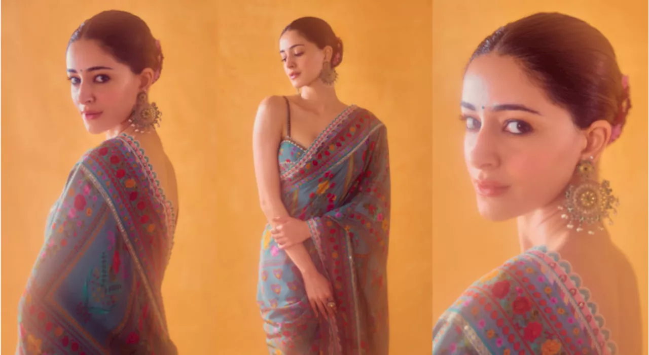 Ananya Panday exudes timeless sophistication in ethnic aqua saree