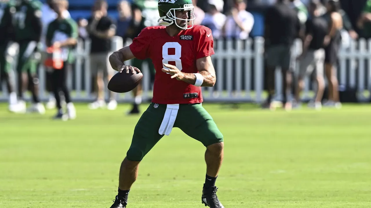 Jets QB Rodgers shines in two-minute drill. Panthers avoid key injuries in heated joint practice