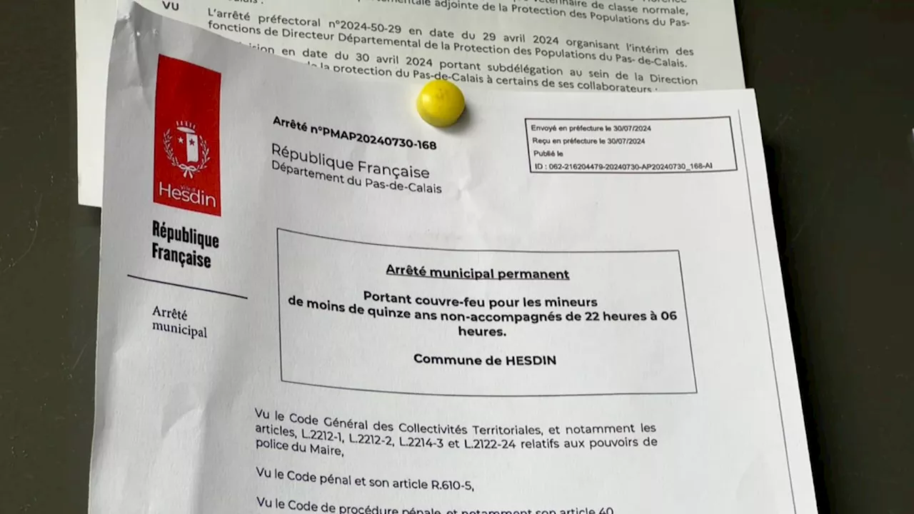 Pas-de-Calais: un couvre-feu mis en place pour les moins de 15 ans à Hesdin après des dégradations