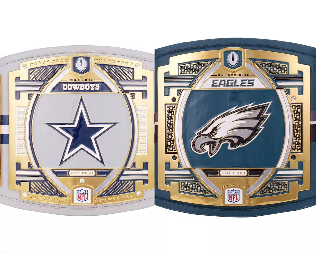 Dallas Cowboys, Philadelphia Eagles WWE Championship belts: Buy NFL legacy titles today