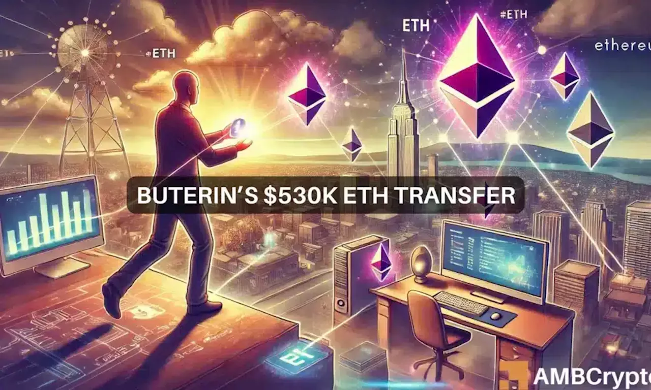 Vitalik Buterin’s $530K Ethereum transfer: Impact on ETH?