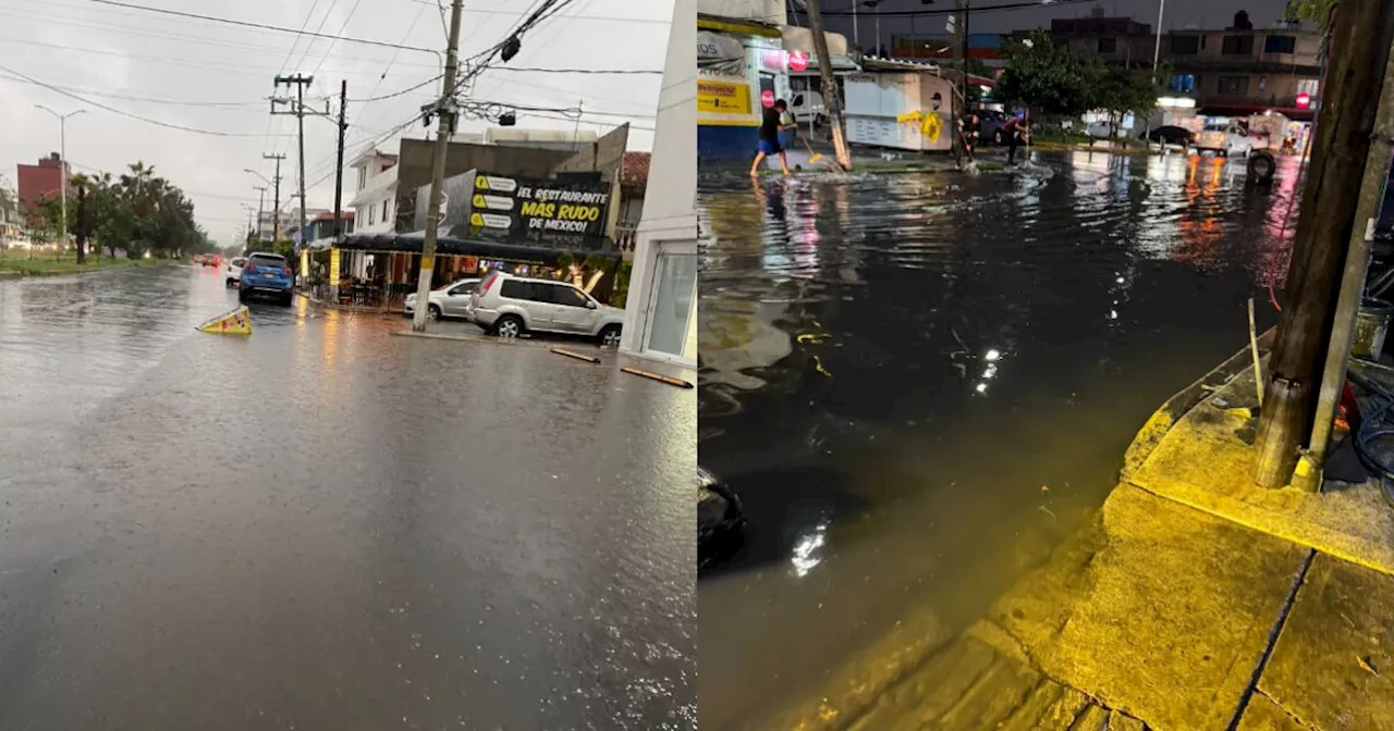 Lluvias causan inundaciones en Avenida Central y zona norte de Neza