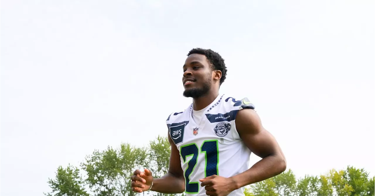 Seahawks CB Devon Witherspoon picked off Will Levis and let Jamal Adams know about it