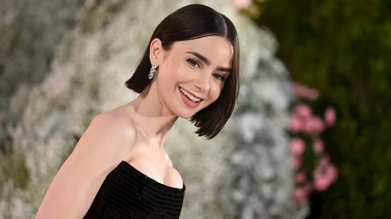 Lily Collins Wore The Most Un-Emily Cooper Dress To The Emily in Paris Premiere