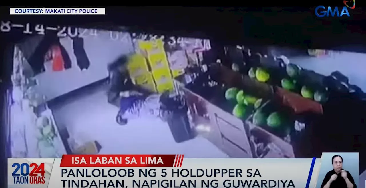 Lone guard holds off 5 suspects in Makati robbery, kills 1