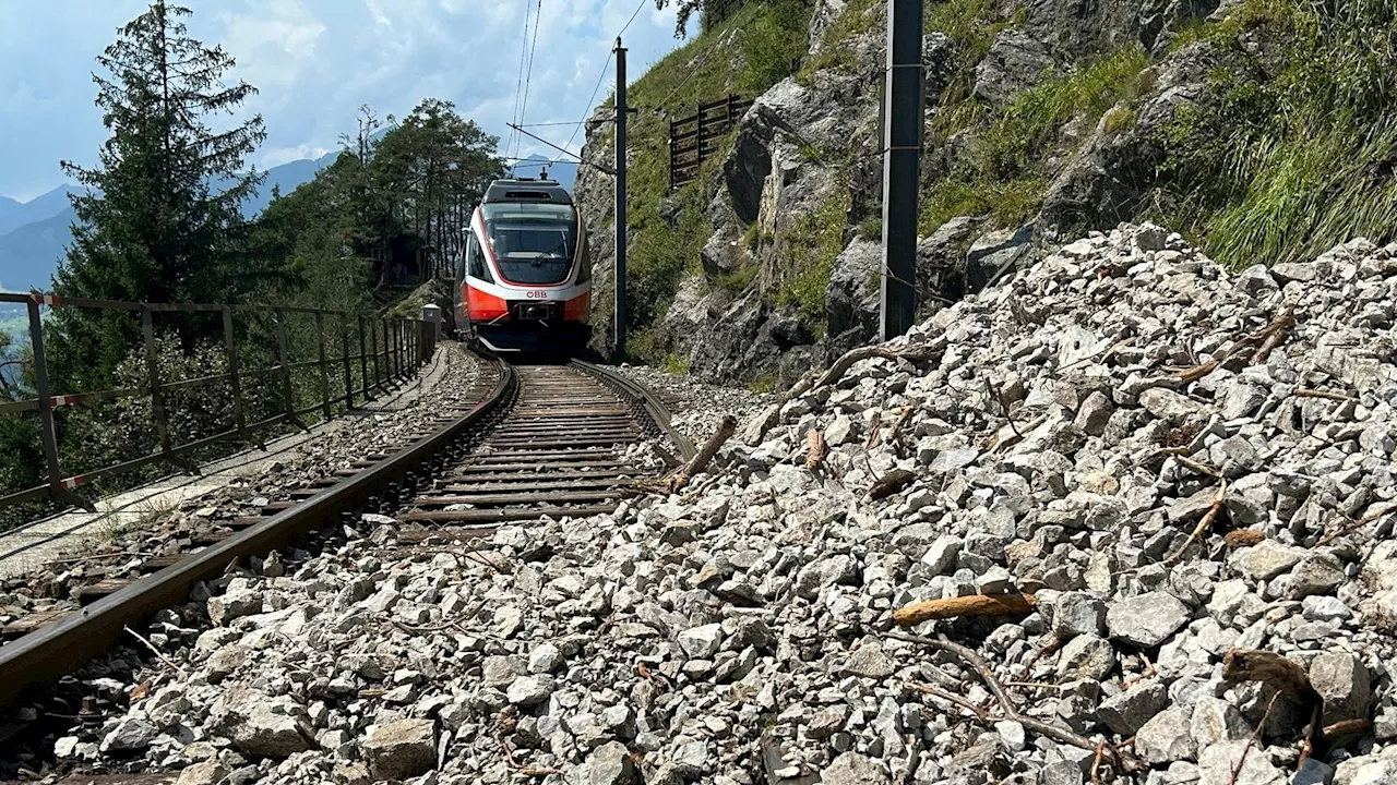 Nach Unwettern in Tirol - Karwendelbahn bleibt noch bis September gesperrt