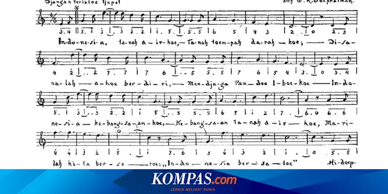 Punya 3 Stanza, Mengapa Lagu “Indonesia Raya” Hanya Dinyanyikan 1 Stanza?