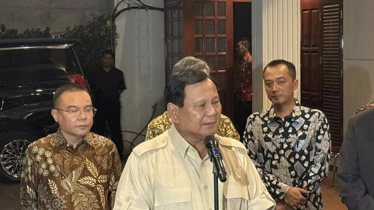 Soal PDIP Ditinggalkan, Prabowo: Saya Tidak Mengerti Siapa yang Meninggalkan Siapa