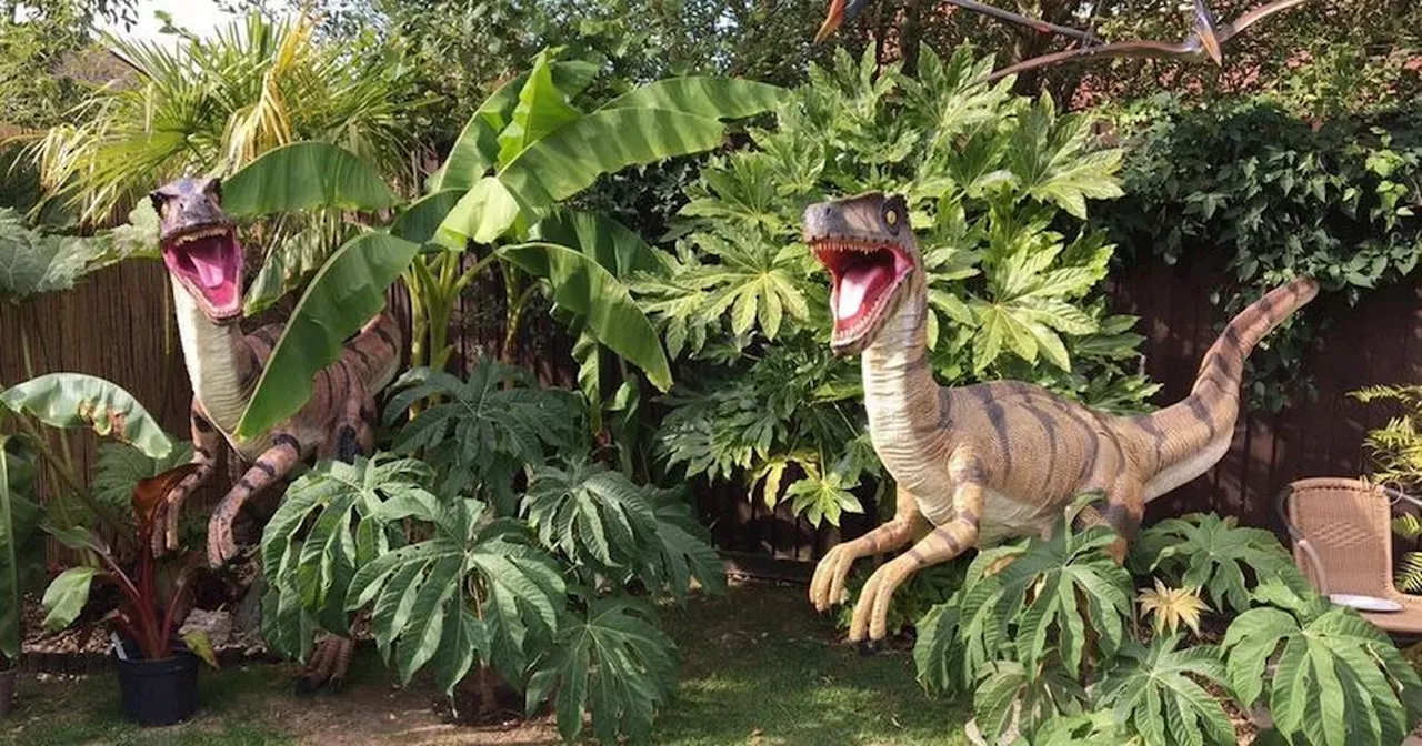 Dino superfan spends £27K transforming garden into Jurassic Park