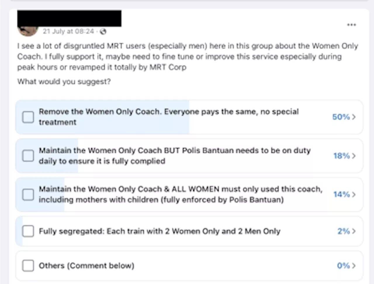 Why are Malaysian men upset that women’s coaches on public transport exist?