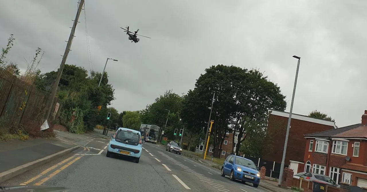 Why Apache attack helicopters were flying low over Greater Manchester today
