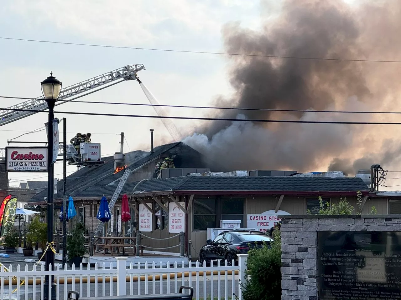 Roof caves in at popular Jersey Shore restaurant after large fire, owner says