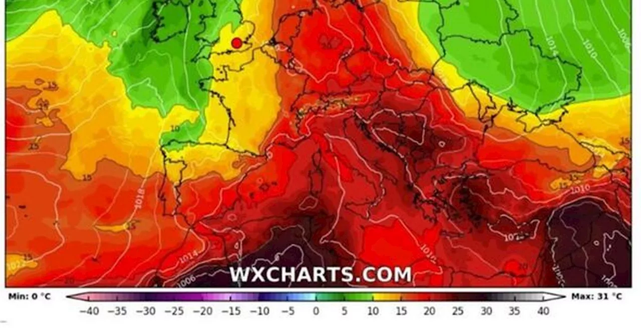 Weather maps show scorching Spanish weather that is set to arrive in UK