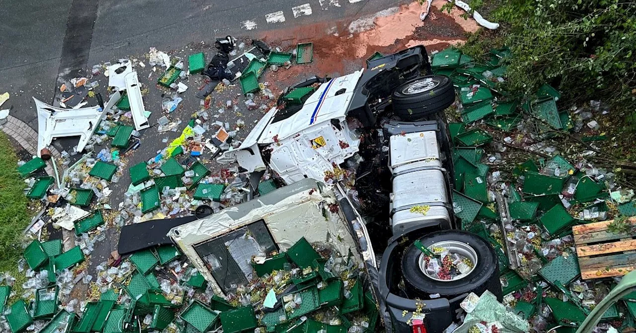 Lkw stürzt von Brücke: A2 zwischen Vlotho und Bad Oeynhausen gesperrt