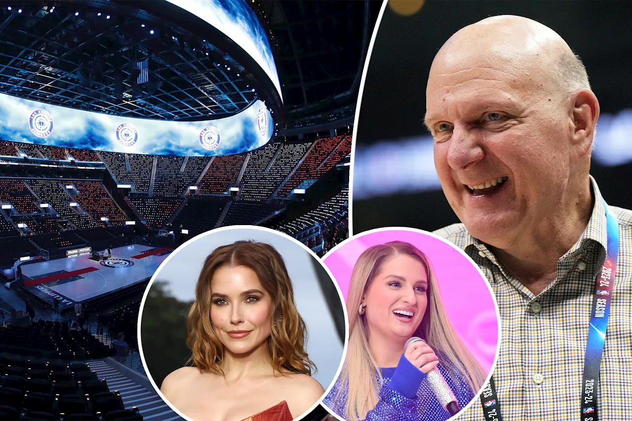 Clippers chairman Steve Ballmer sets bash for team's new LA arena with Meghan Trainor, Sophia Bush and more stars