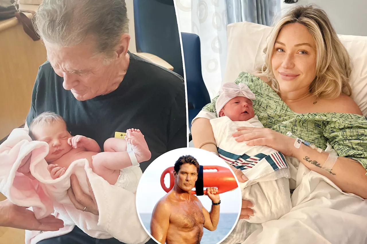 David Hasselhoff becomes a 'crying grandad' as daughter gives birth to first baby