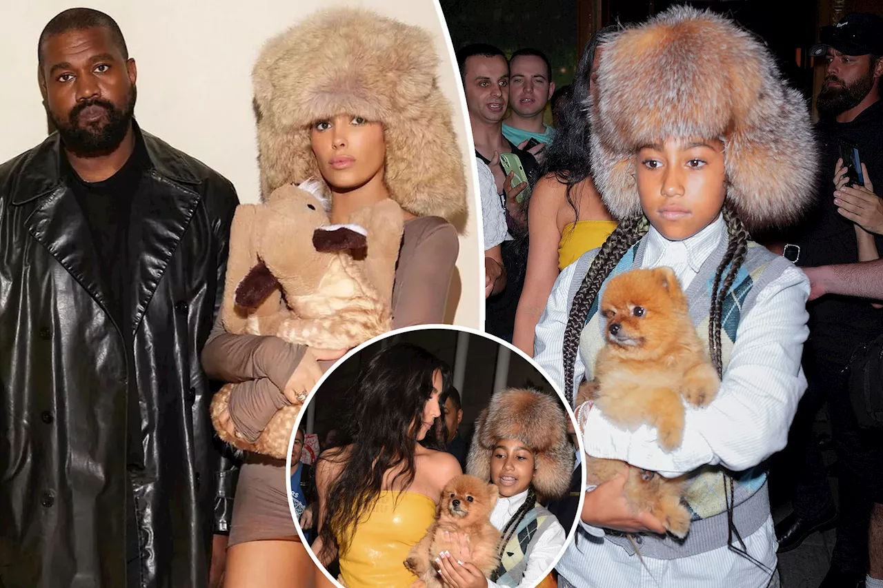 North West channels stepmom Bianca Censori in furry hat while out with Kim Kardashian