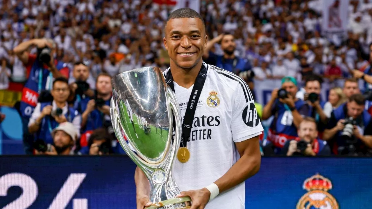 Mbappé debuta en el Real Madrid con gol y título de la Supercopa de Europa (Video)