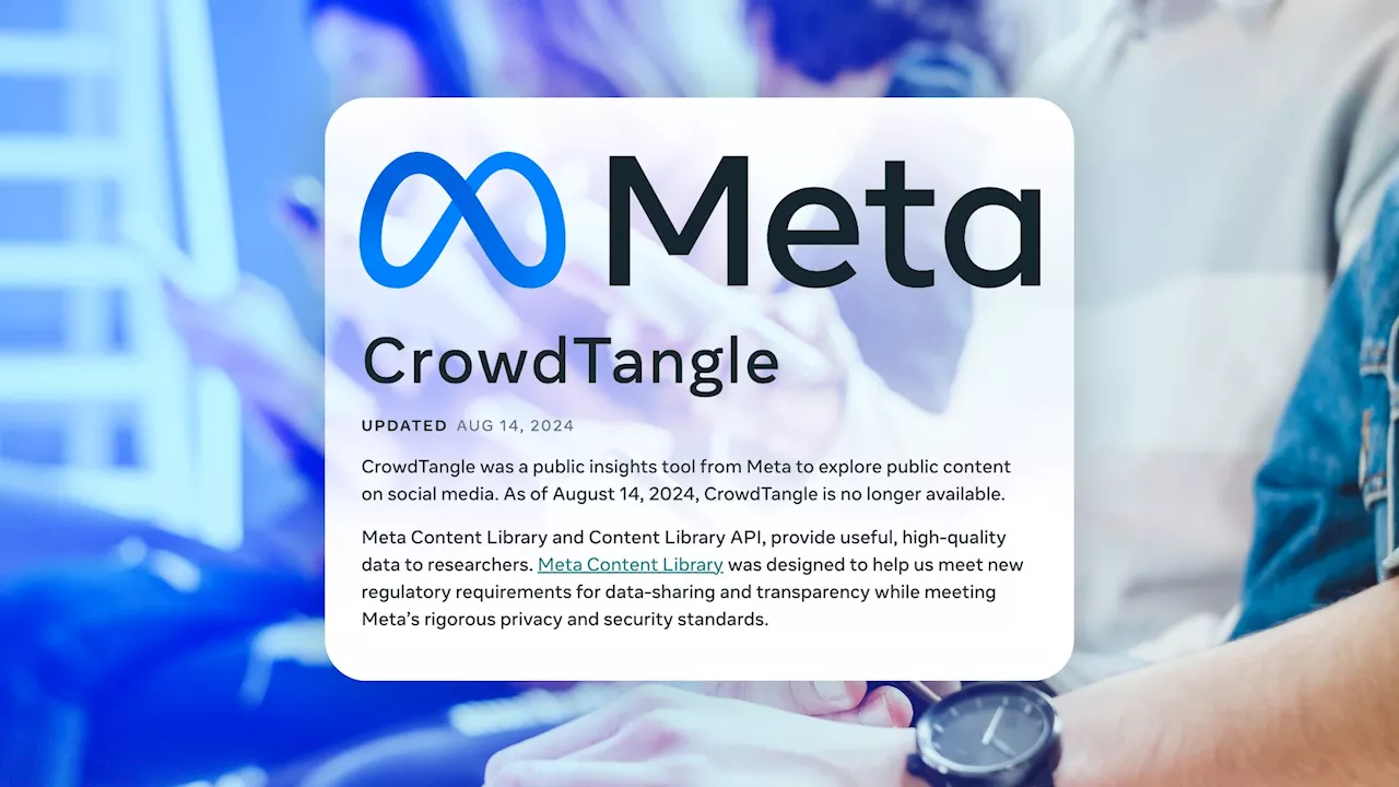 Meta shuts down analytics tool CrowdTangle despite pleas from researchers