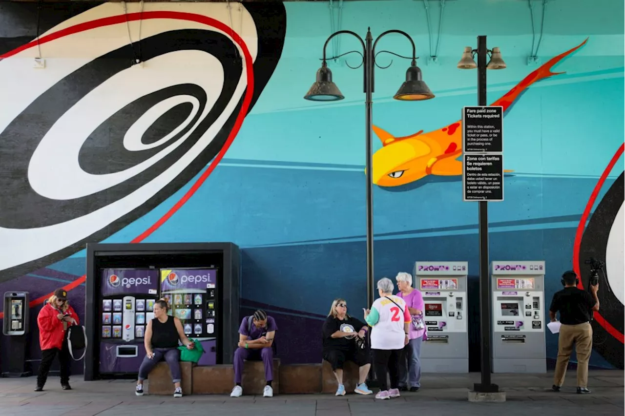 Grossmont Transit Center in La Mesa has two new murals enhancing its walls