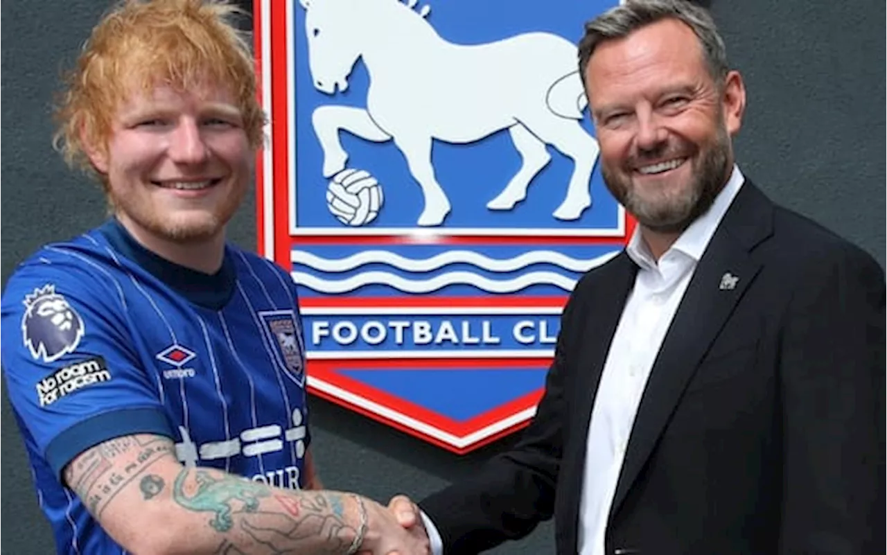 Ed Sheeran diventa socio di minoranza dell'Ipswich Town: acquisita una quota dell'1,4%