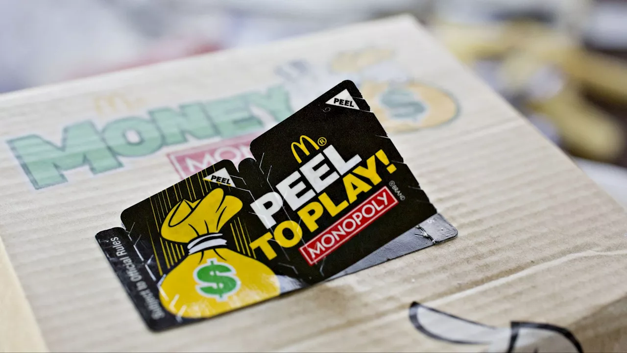 McDonald’s reveals Monopoly prizes including £100k free cash, car and holidays