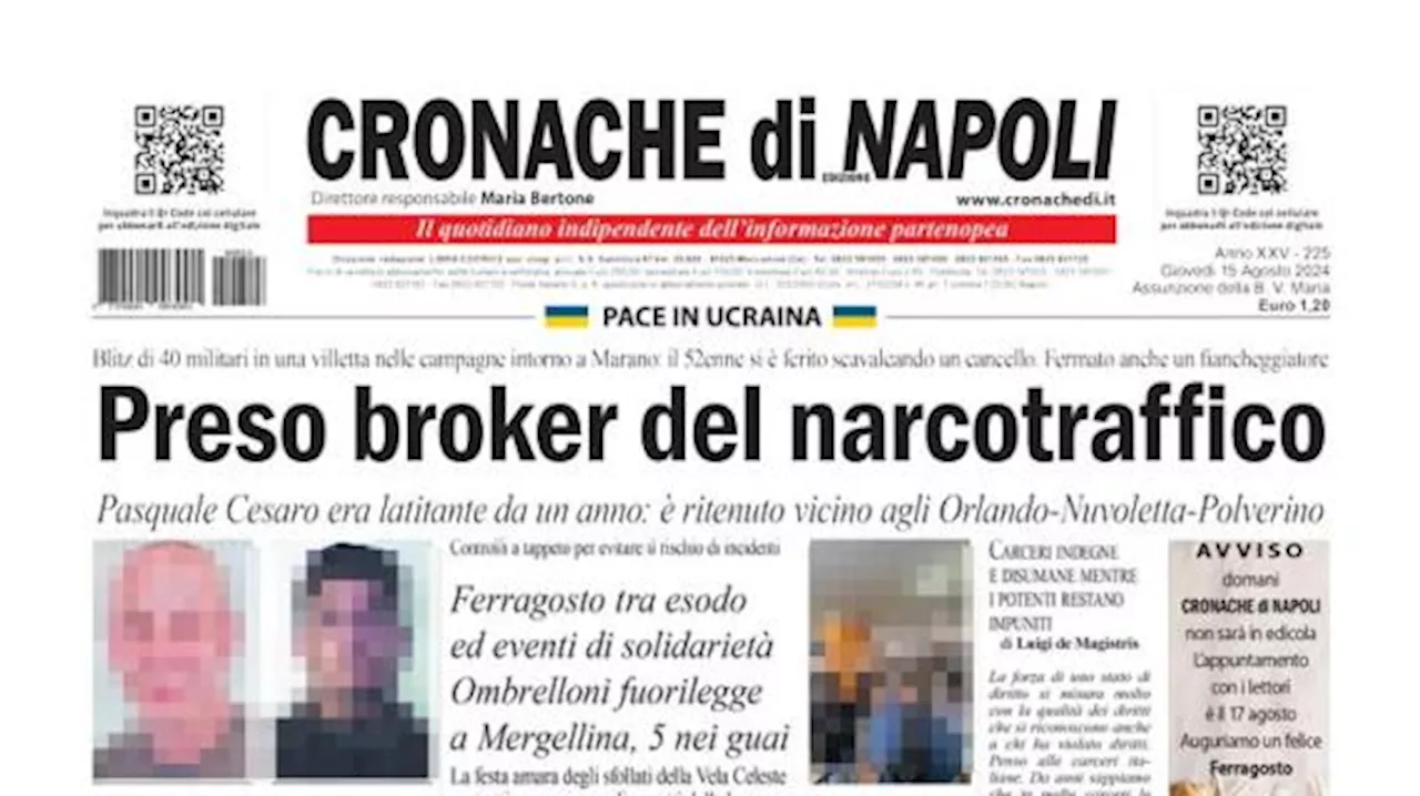 Cronache di Napoli titola: 'Gilmour è ad un passo, il Napoli sblocca gli addii'