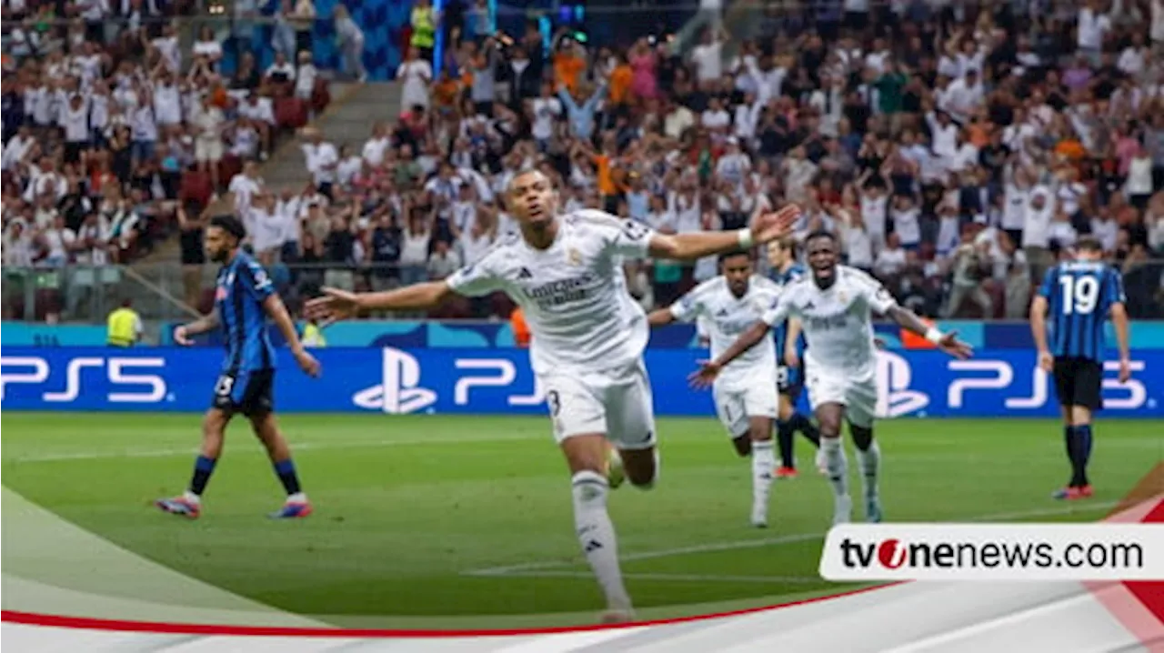 Gol Debut Kylian Mbappe Bawa Real Madrid Juara Piala Super Eropa 2024