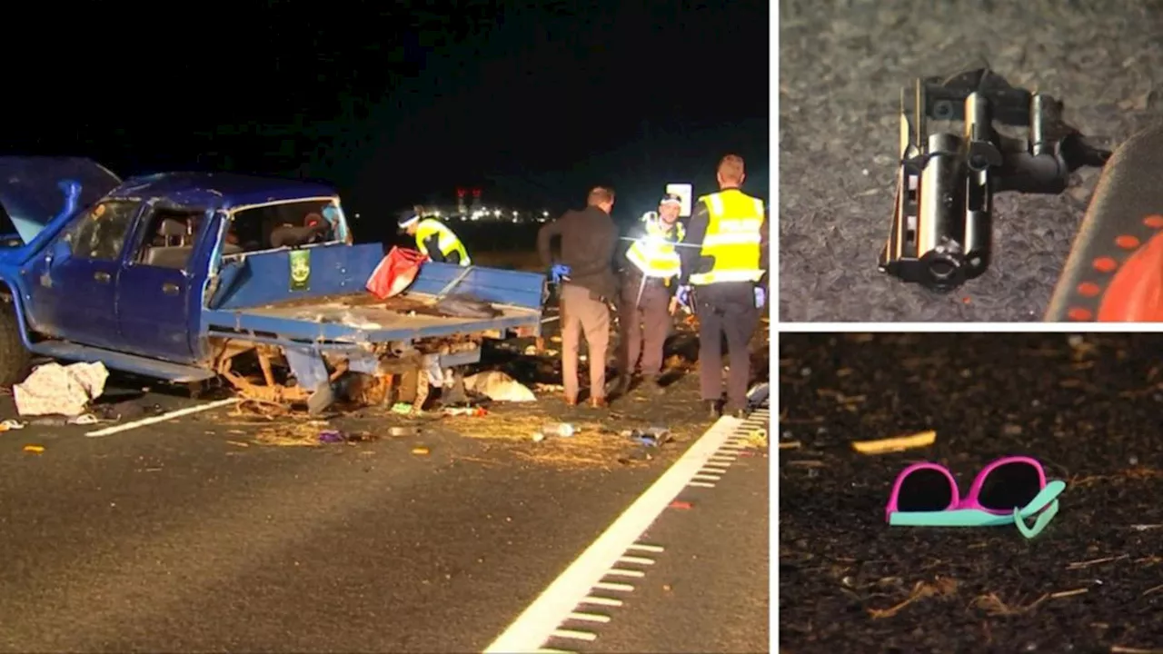 Girl and man injured in Warrego Hwy crash at Oakey before gun bagged as evidence