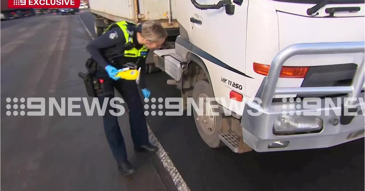 Truck drivers targeted in police crackdown across Melbourne﻿