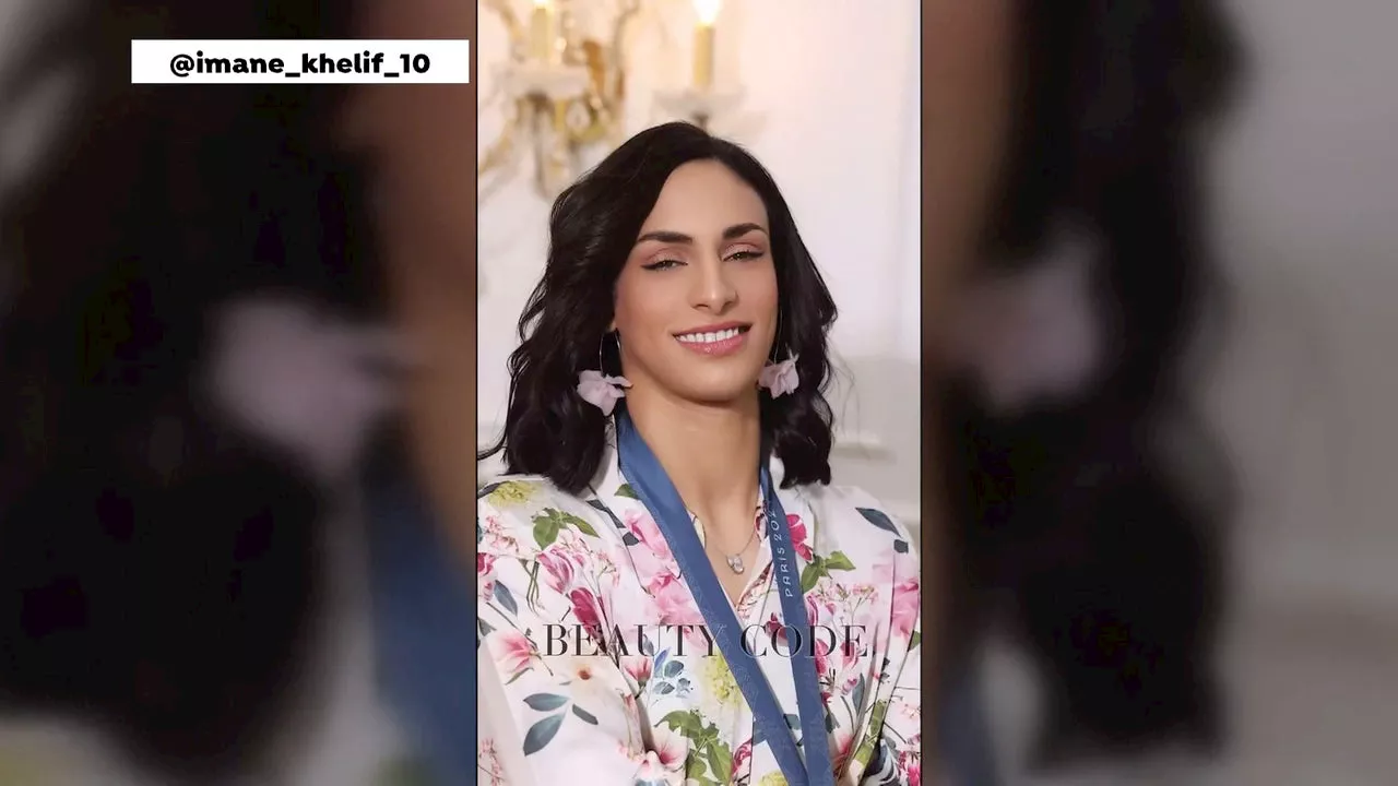 Imane Khelif sorprende con un cambio de 'look': Maquillaje, pelo largo y pendientes