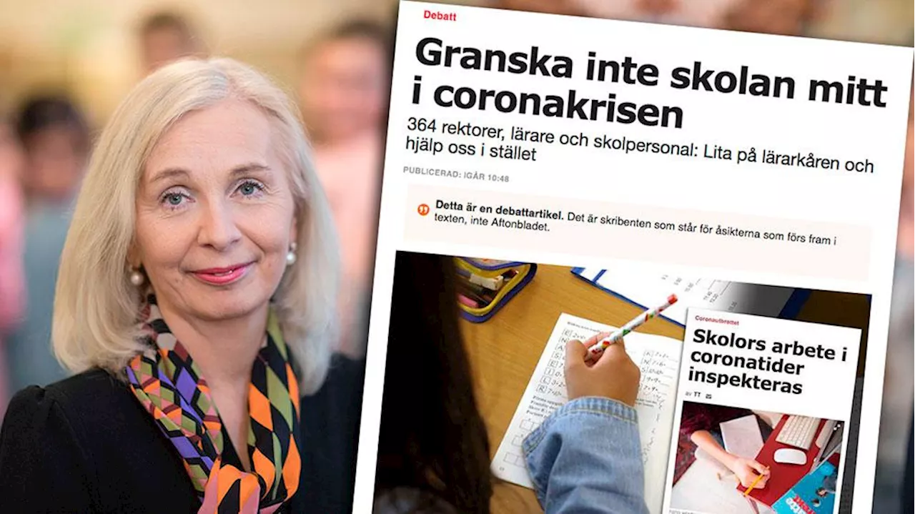 Ni missförstår om vår inspektion av skolan