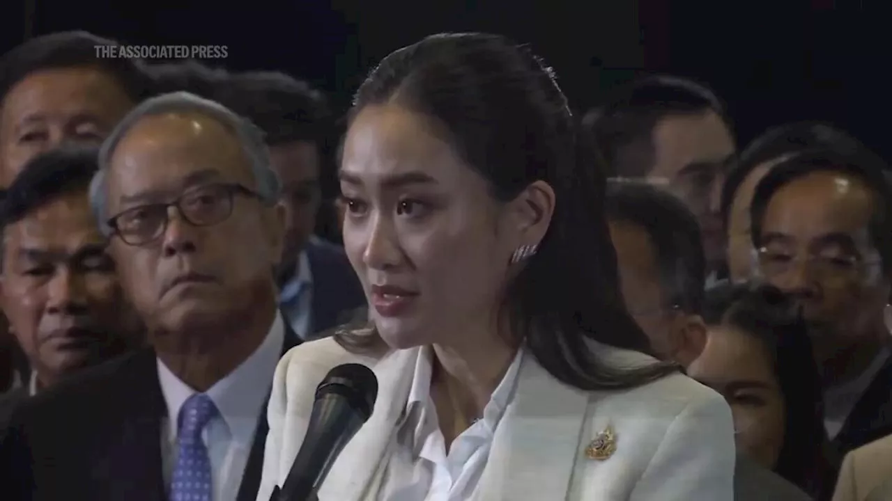 Paetongtarn Shinawatra speaks after being elected Thailand's new PM