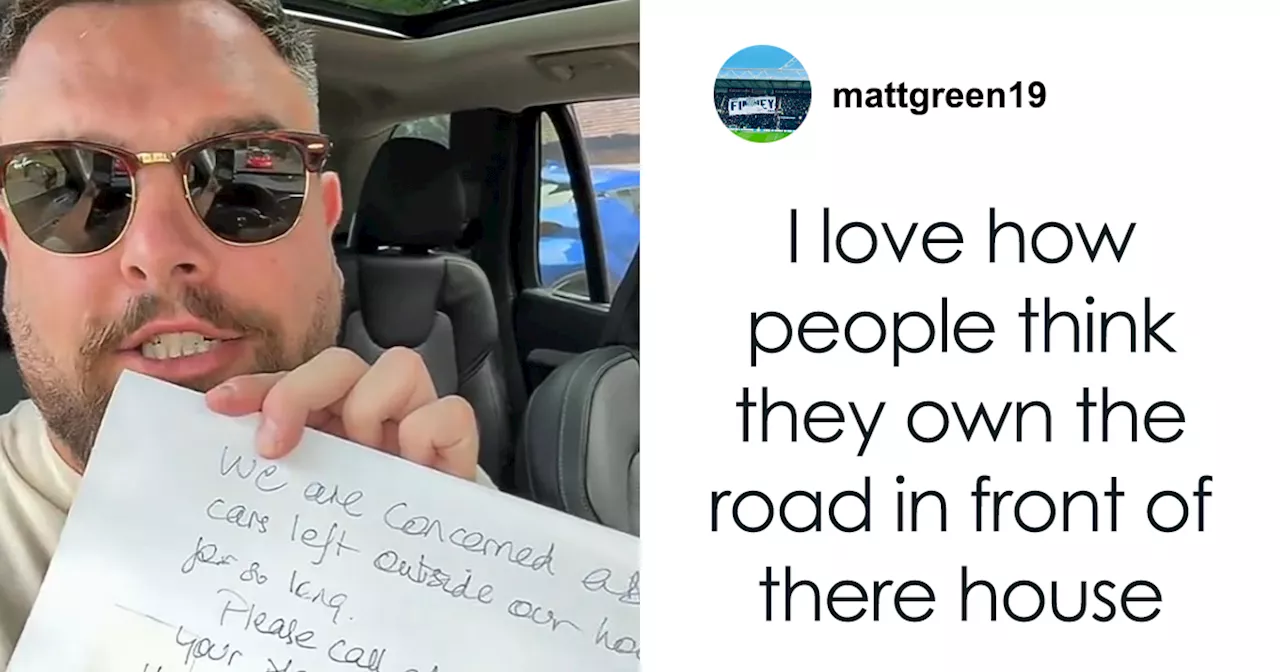 Man Confronts 'Concerned' Neighbor After They Left Bizarre Note On His Parked Car