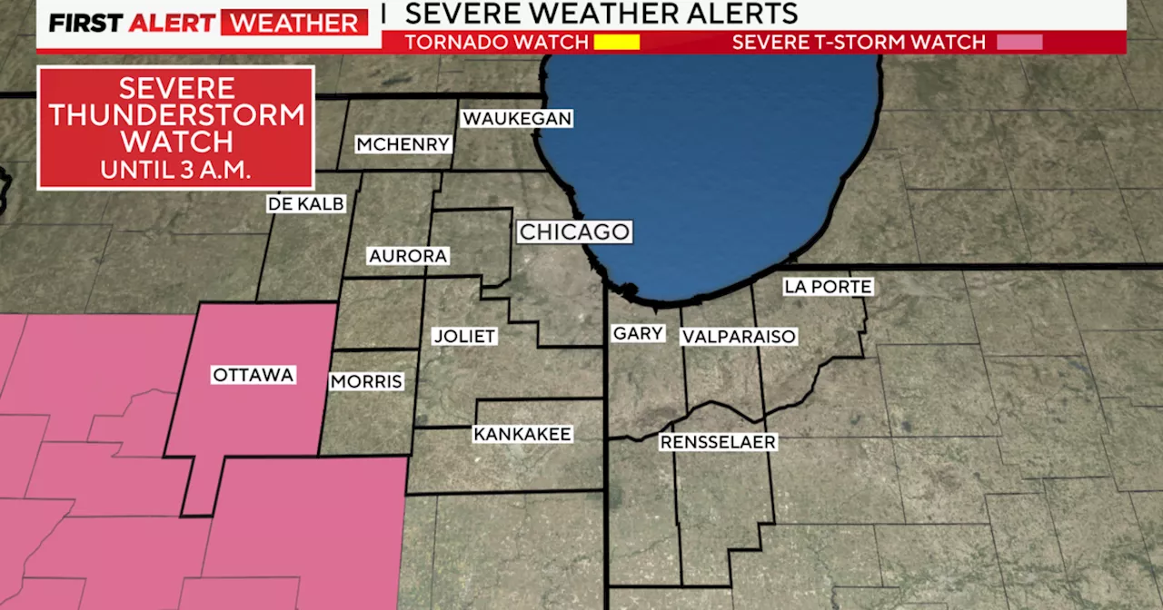 Storms expected south of Chicago overnight Thursday into Friday