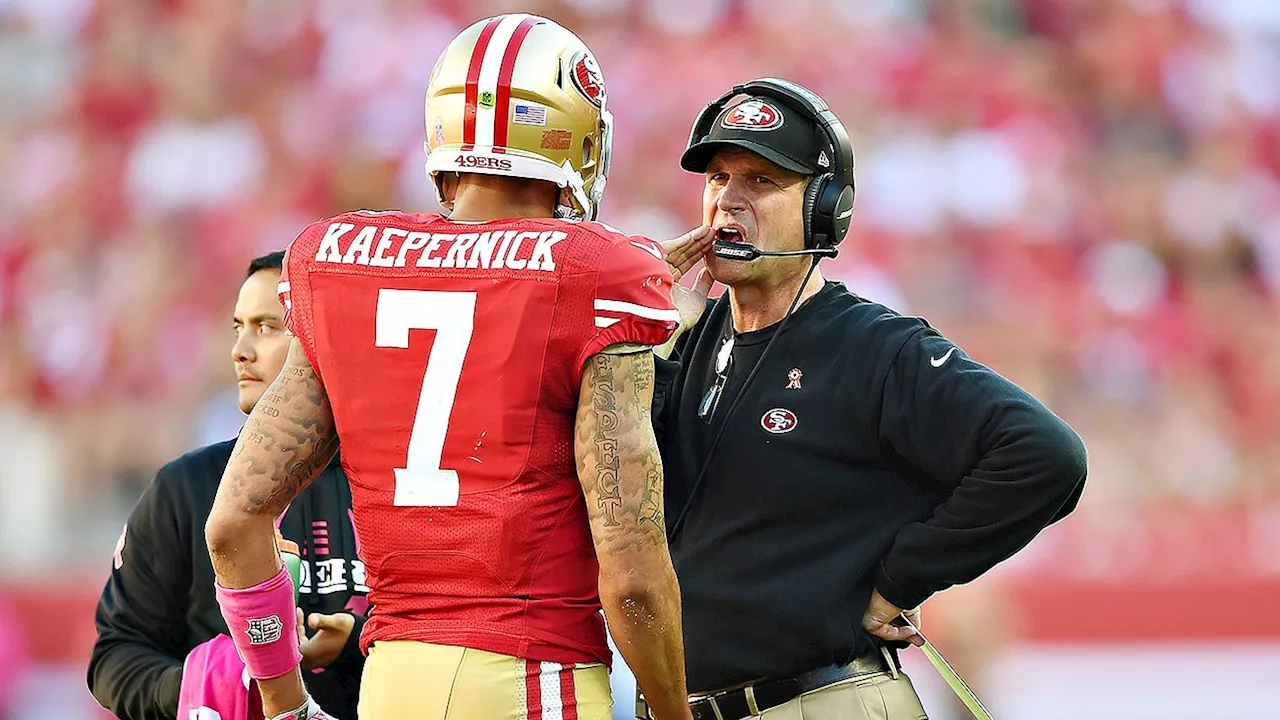 Jim Harbaugh: Colin Kaepernick won't coach Chargers this year