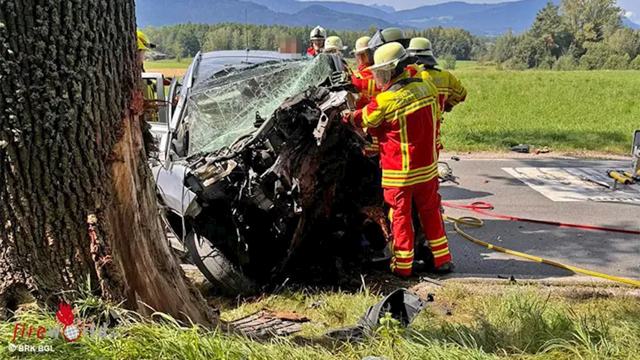 Bayern: 54-Jährige bei Pkw-Anprall an Baum bei Saaldorf ums Leben gekommen