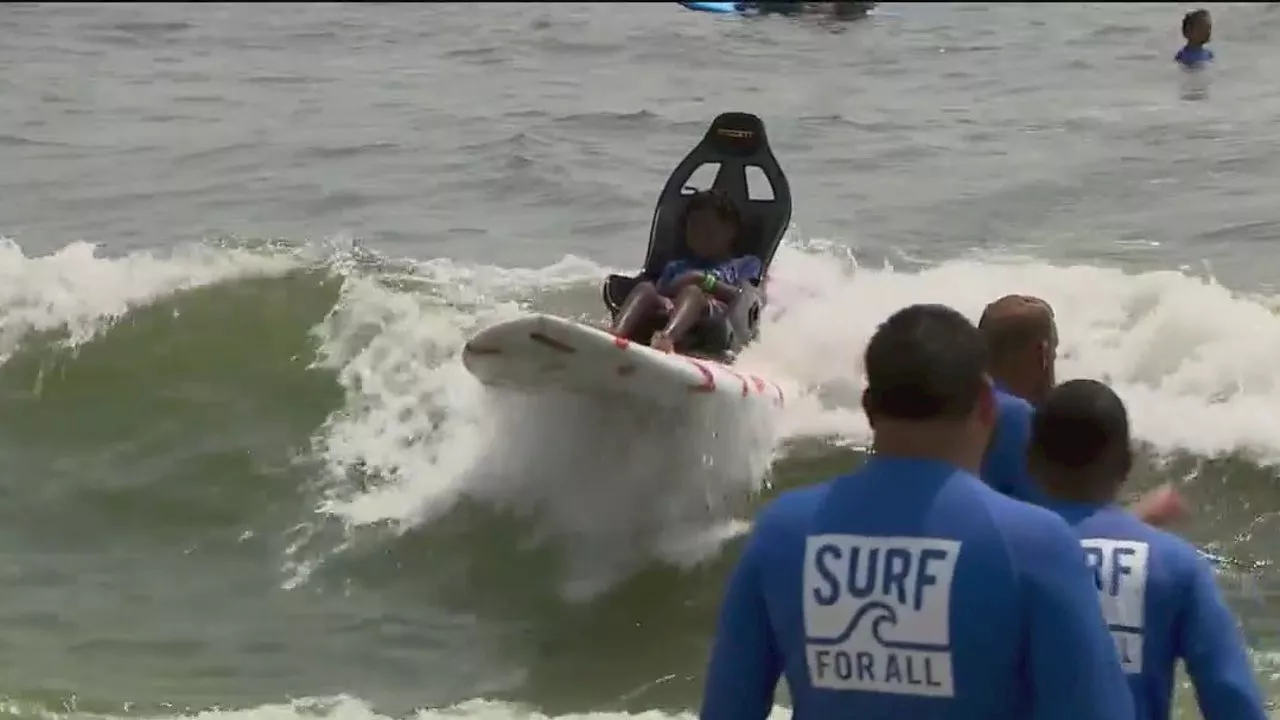 Innovative surfboard gives kids with disabilities on Long Island the chance to hit the waves