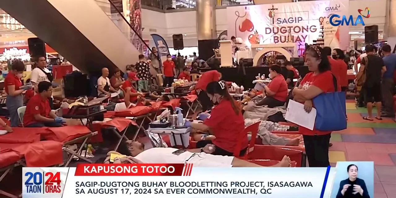 Bloodletting project by GMA Kapuso Foundation to be held on Aug. 17 in QC