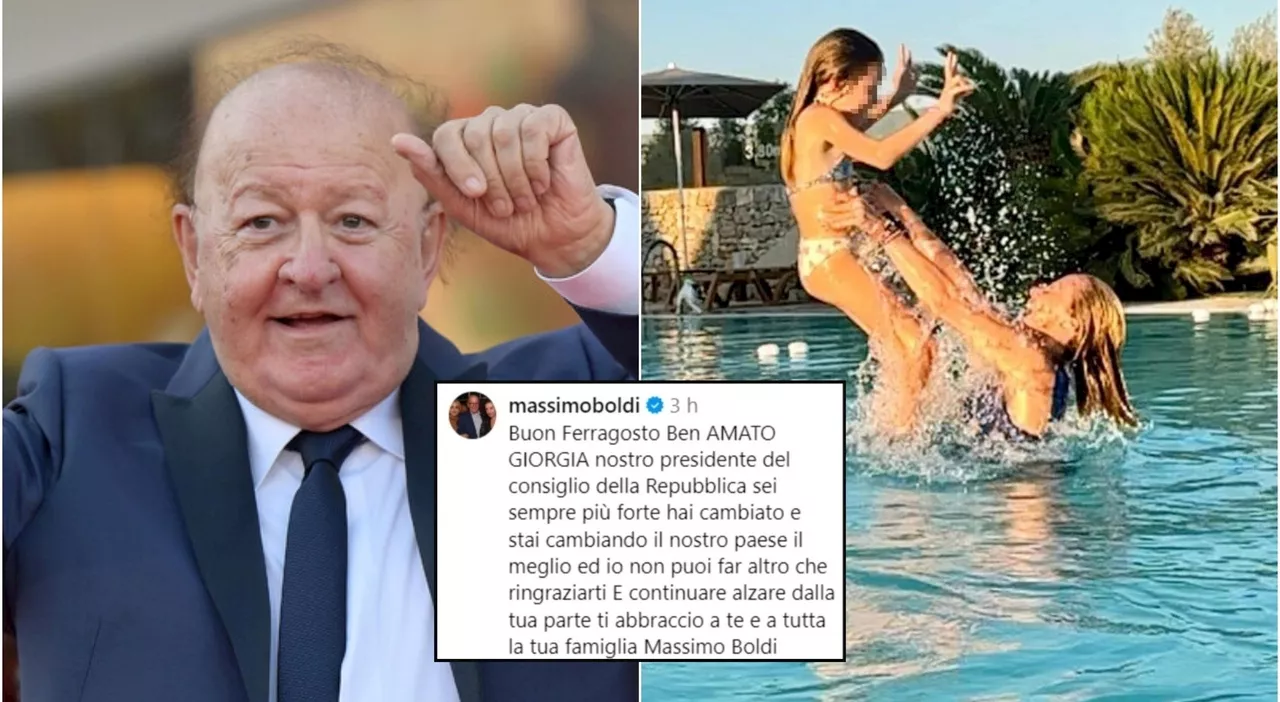 Massimo Boldi, polemiche per il messaggio a Meloni: «Stai cambiando in meglio il Paese». La premier: «Solidari