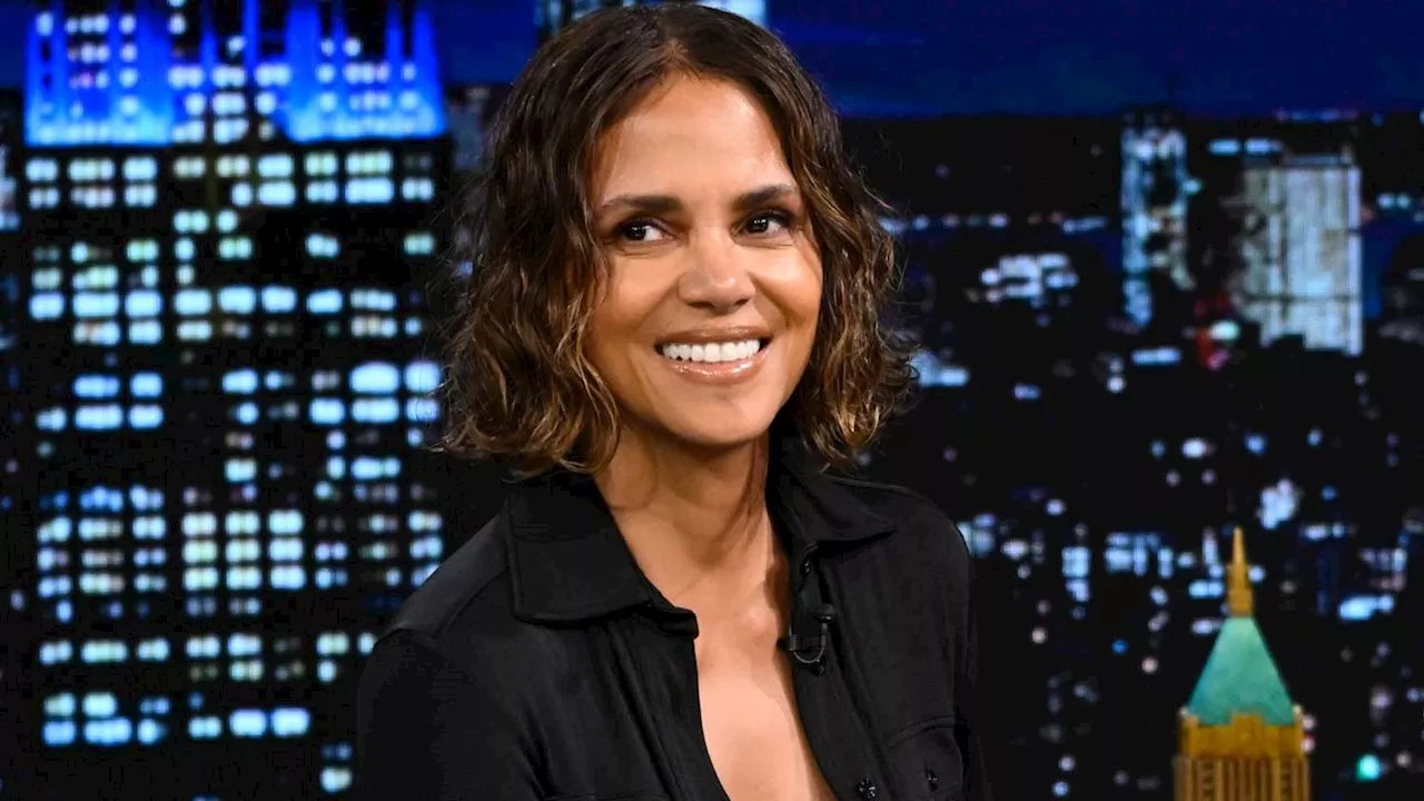 Halle Berry's Sheer Bra and Plunging Black Jumpsuit Is Giving Catwoman