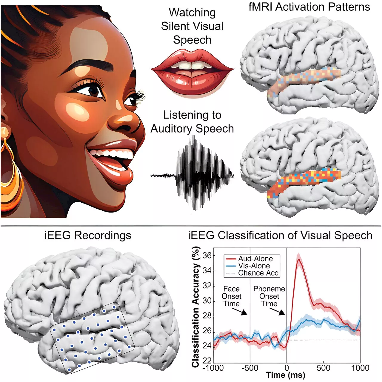 Lip reading activates brain regions similar to real speech, researchers show