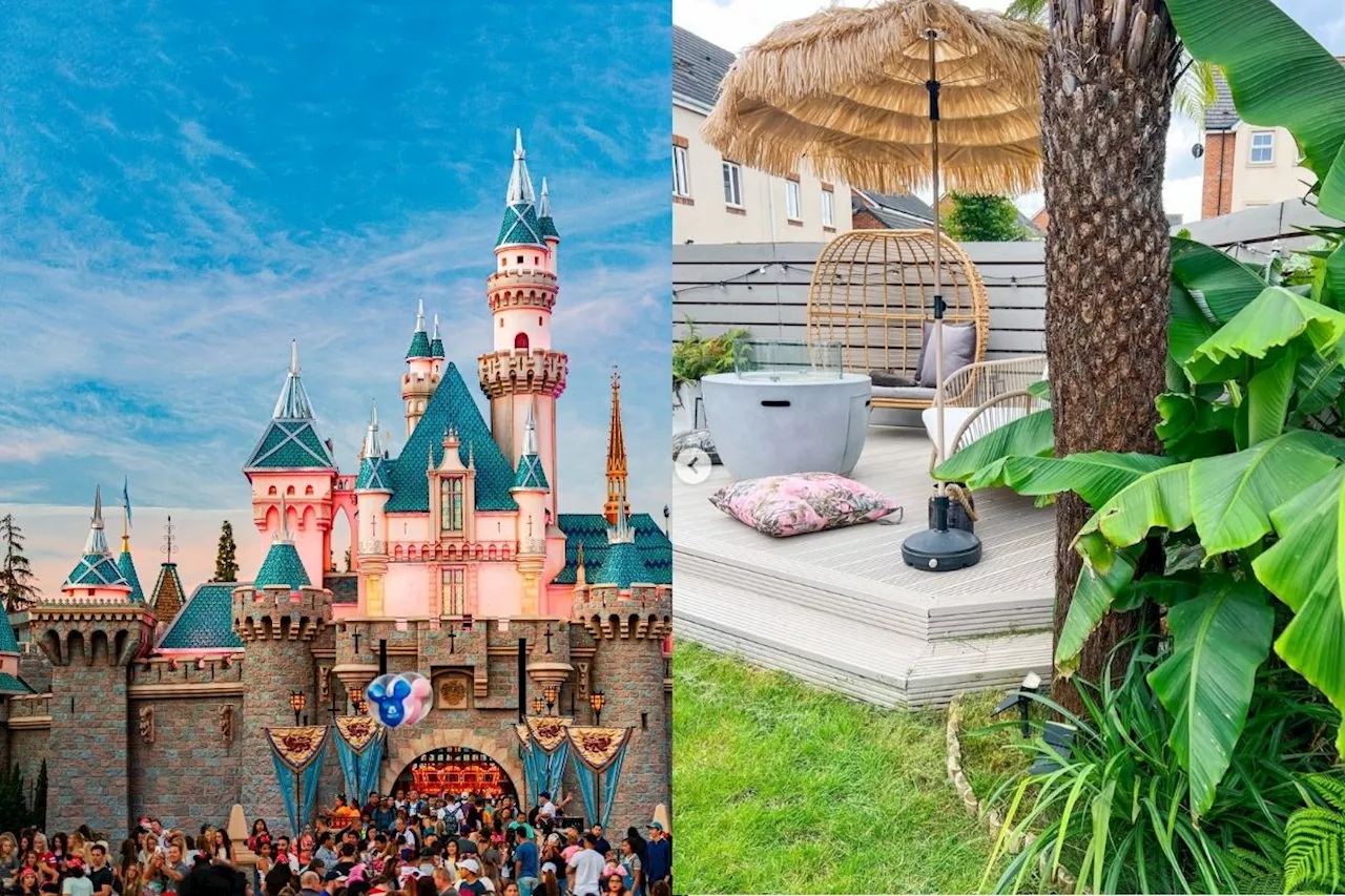 A whole new world: Mum transforms garden into a Disney haven on a budget of £200